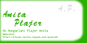 anita plajer business card